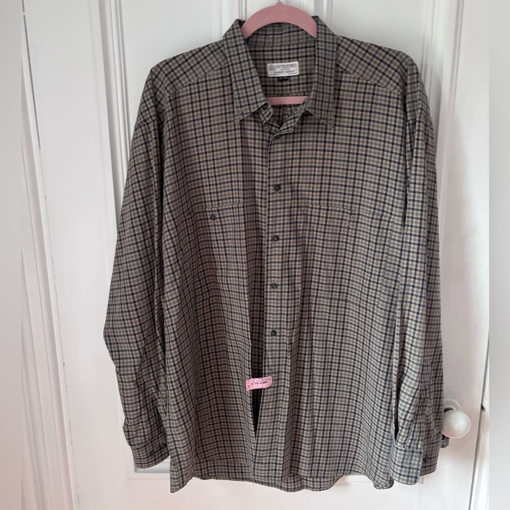 Vintage JP Tilford For Harry Rosen XL Plaid Long Sleeve Button Down Shirt
